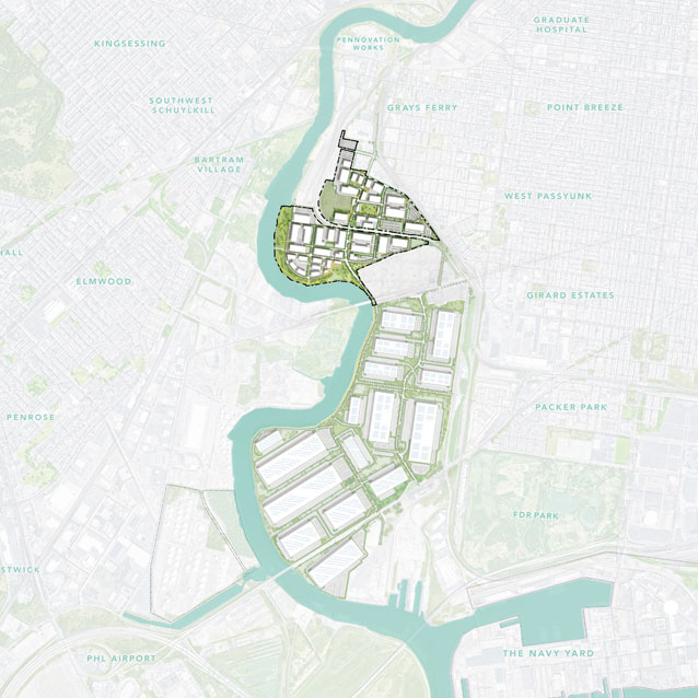 Map graphic depicting innovation campus area