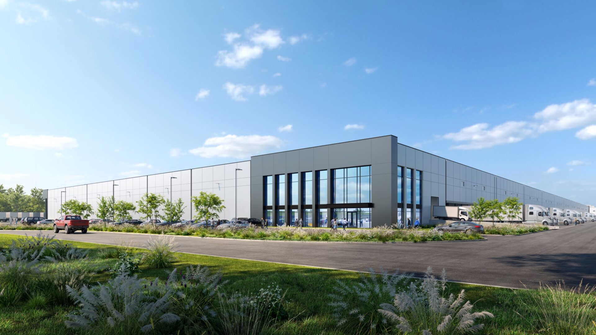 Exterior rendering of Building 2 at the Bellwether District